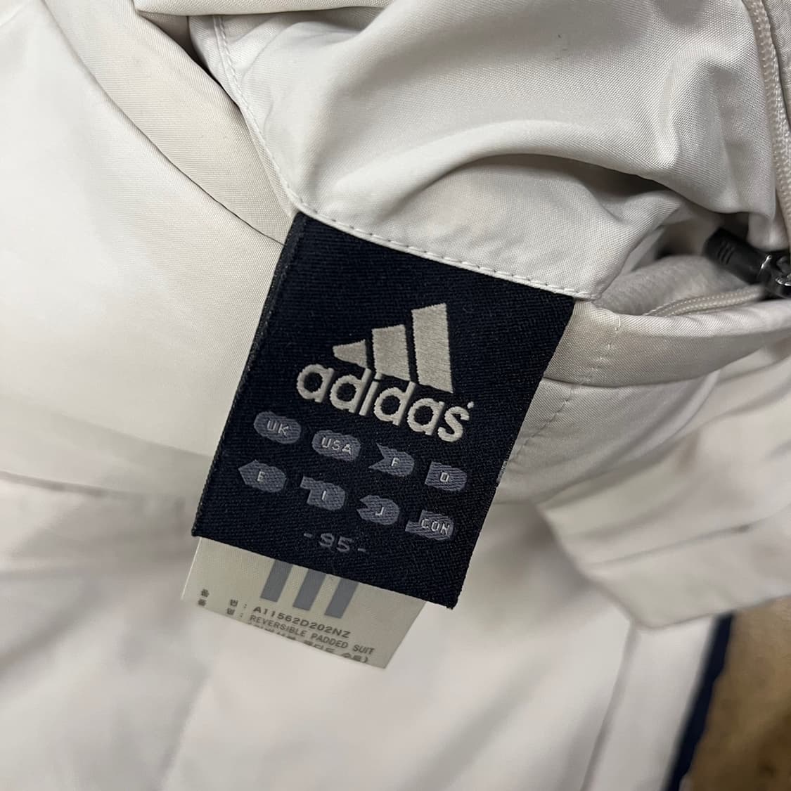아디다스 양면 리버시블 네이비 화이트 패딩 자켓 점퍼 95 상품이미지9