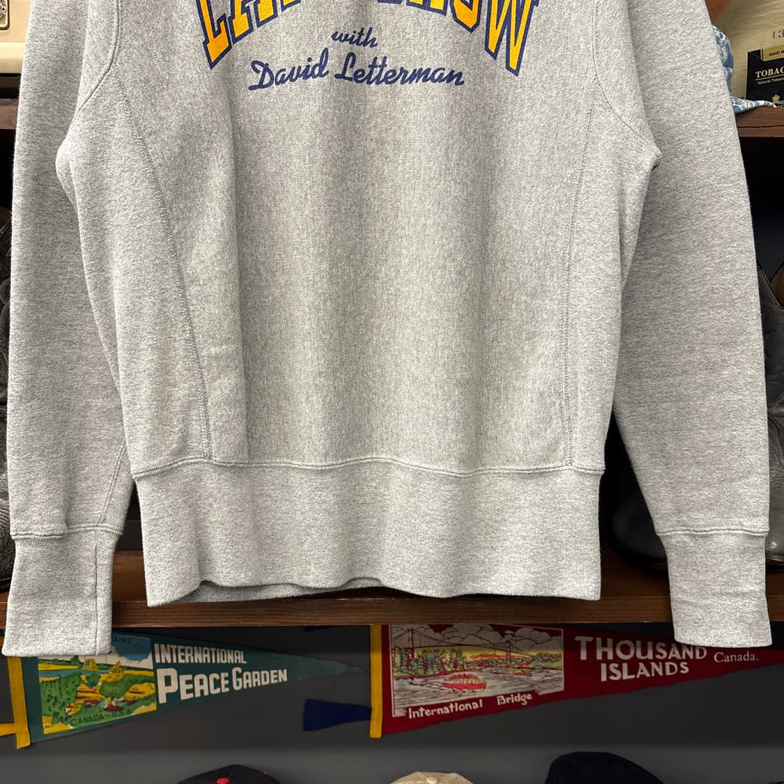 90s 리 리버스위브 Late Show 레터링 굿즈 스웻셔츠 N1217 상품이미지4