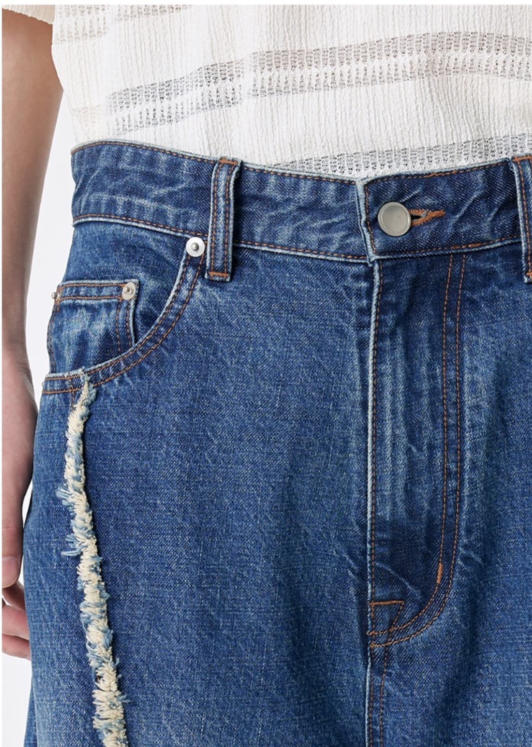 노운 wave cut denim pants 상품이미지2