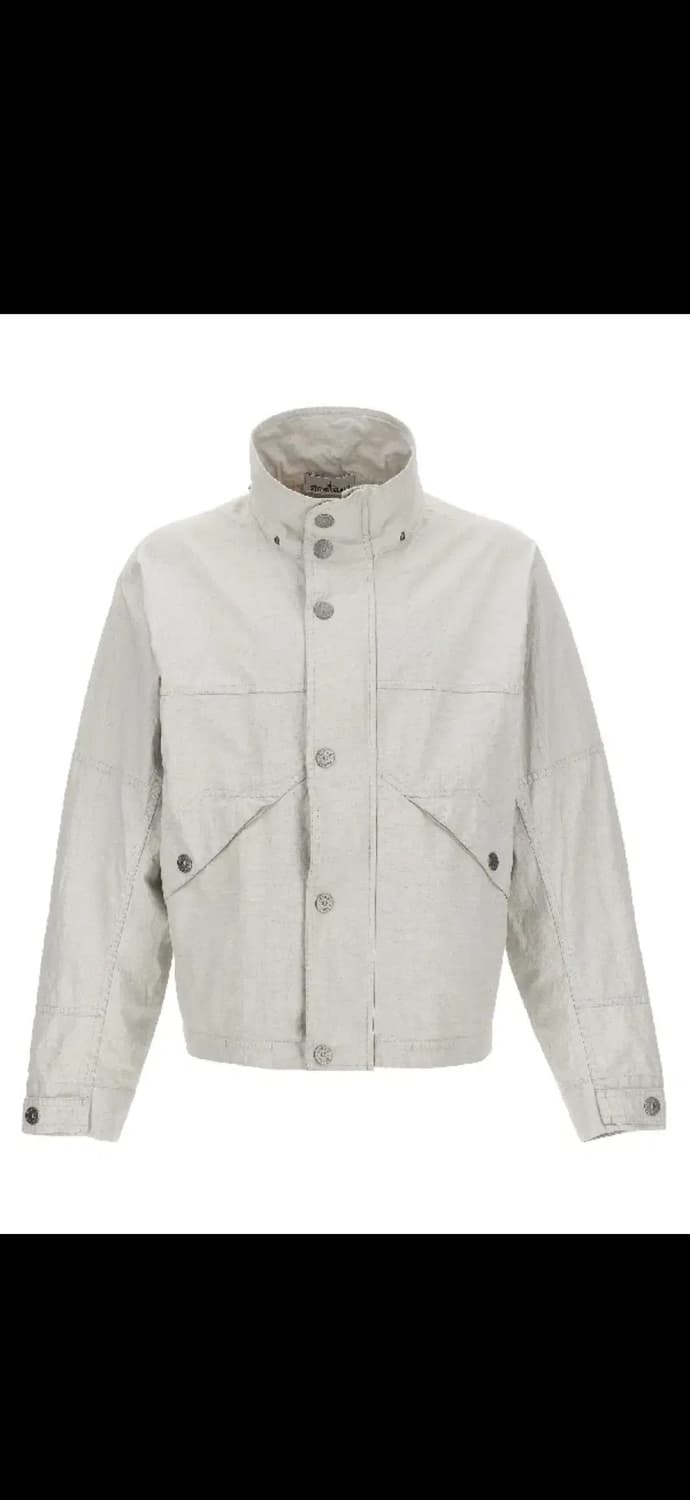 스톤아일랜드 MARINA마리나 린넨후드자켓 화이트XL 상품이미지3