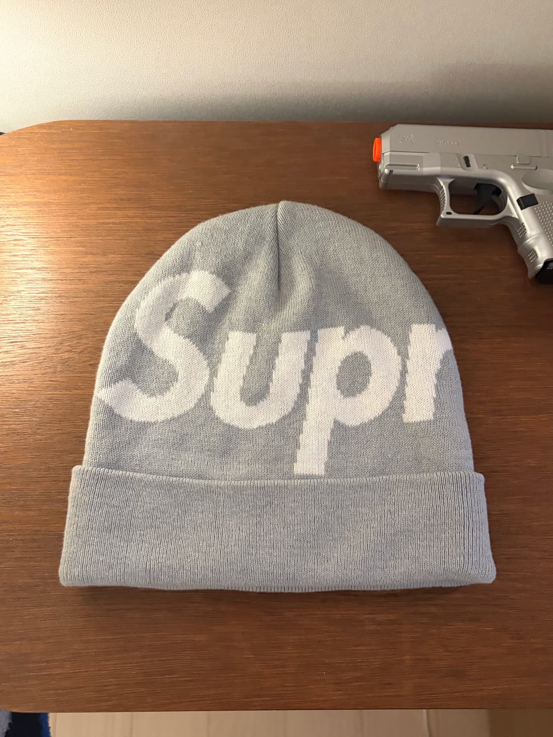 Supreme 슈프림 빅 로고 비니 헤더 그레이 상품이미지5