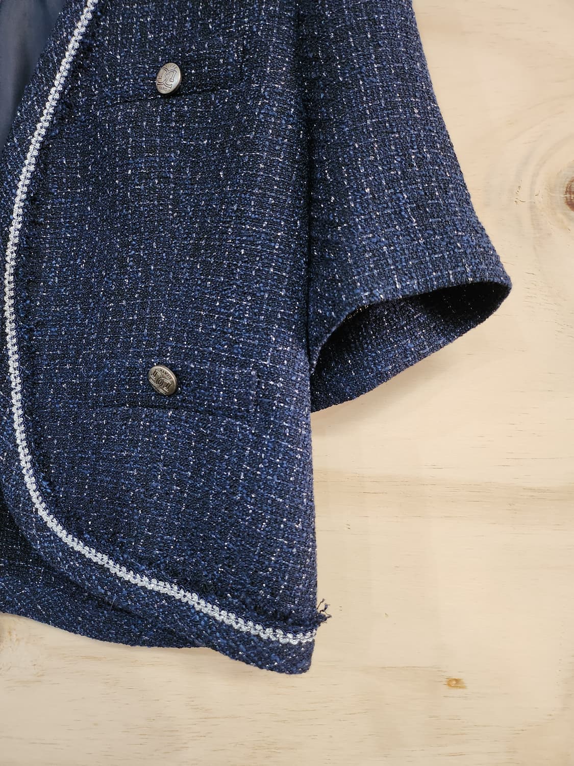 1018) 모르간 morgan 트위드 반팔 자켓 상품이미지4