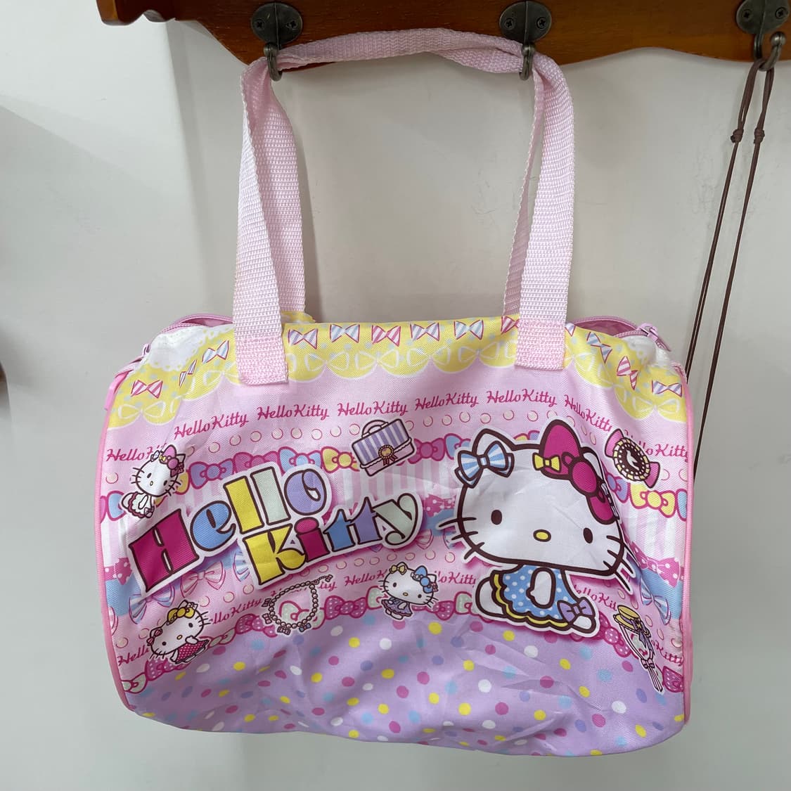 Hello Kitty 키치 핑크 프린팅 더플백 상품이미지6