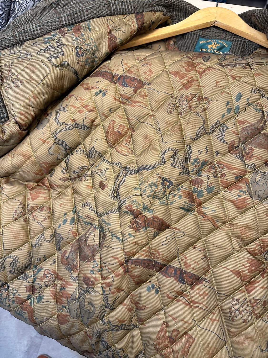 100)베버리힐즈 폴로 클럽 체크 누빔 하프 점퍼 상품이미지9