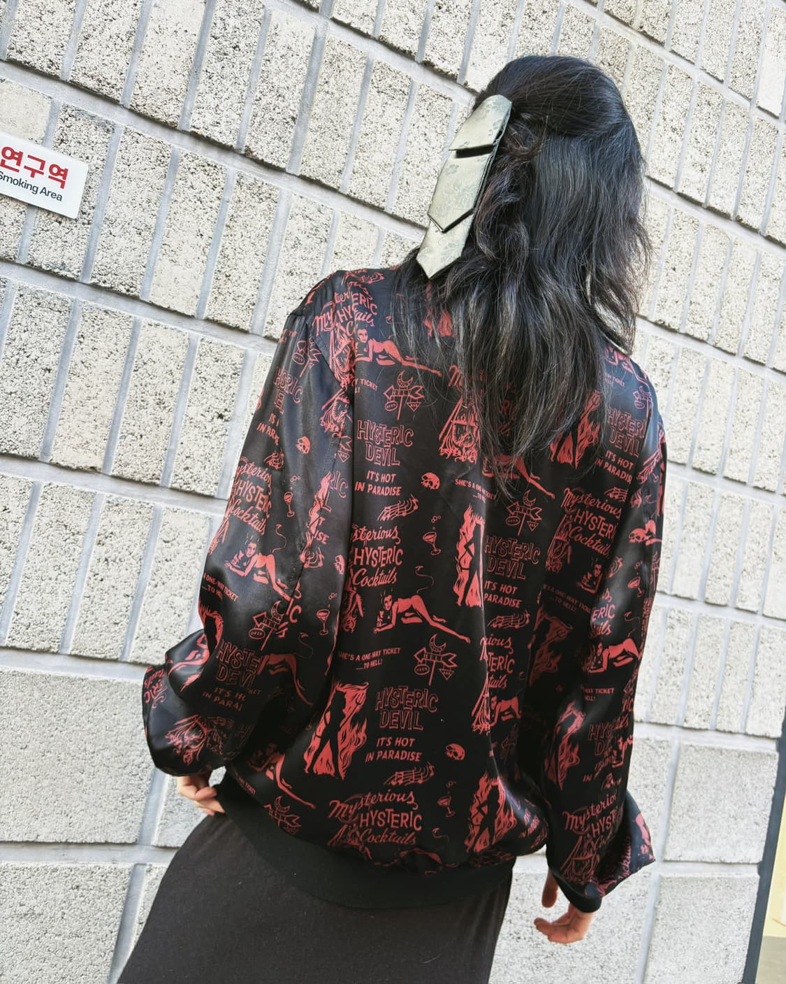 히스테릭글래머 데빌 아트워크 패턴 블루종 상품이미지7