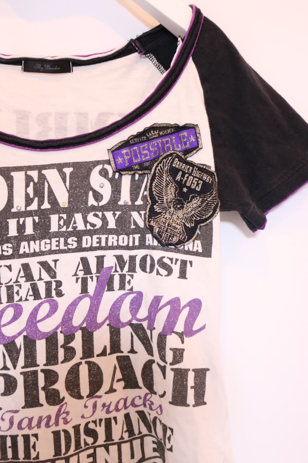 갸루 프린팅 반팔 빈티지 상품이미지2