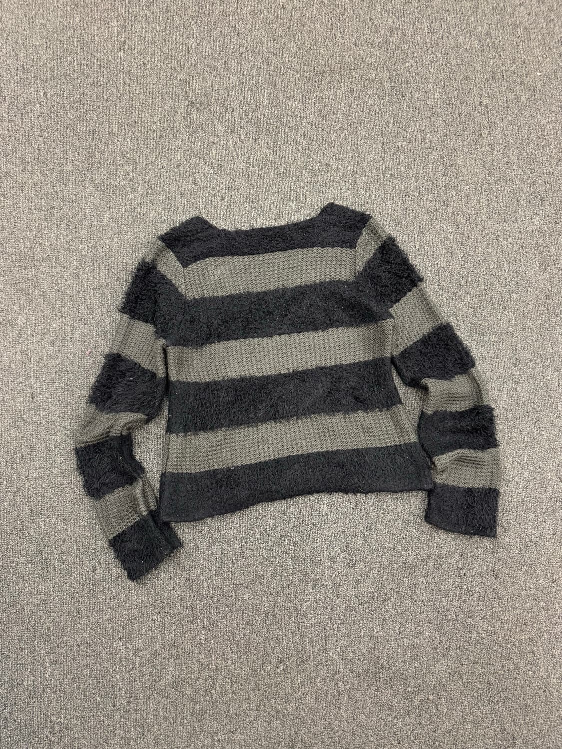 OS)Plein de vie 빈티지 Y2K 그런지 스트라이프 니트 상품이미지4