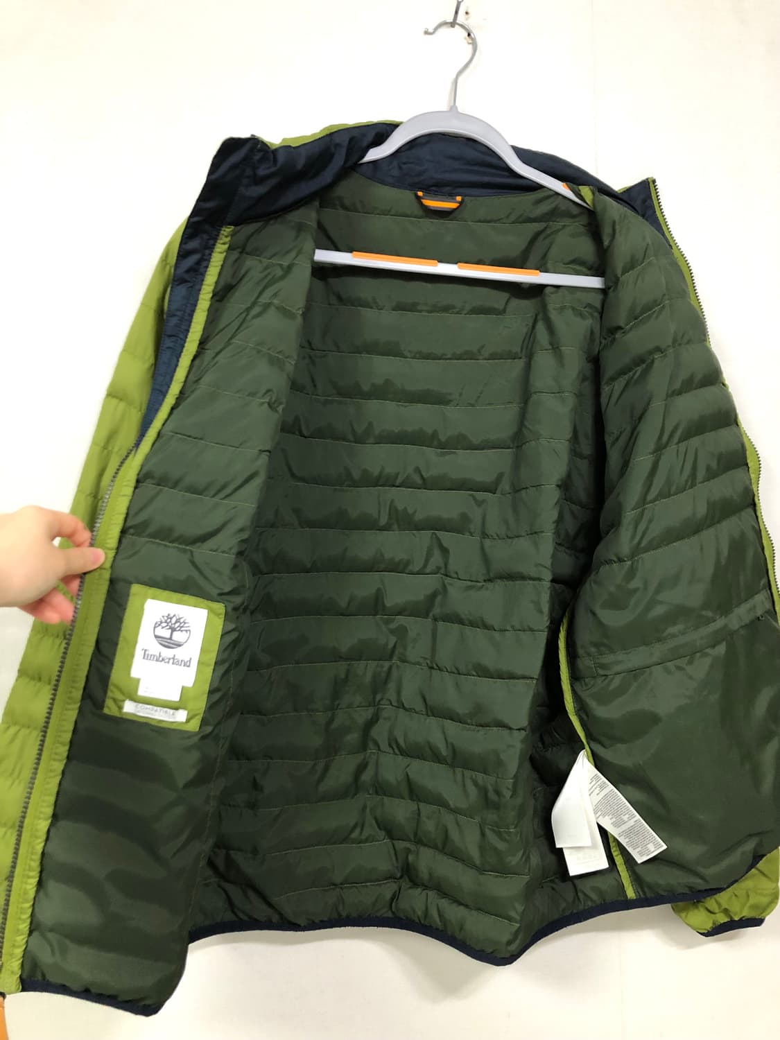 Timberland 팀버랜드 남성 시그니처 소가죽 로고 경량패딩 _ L 상품이미지8