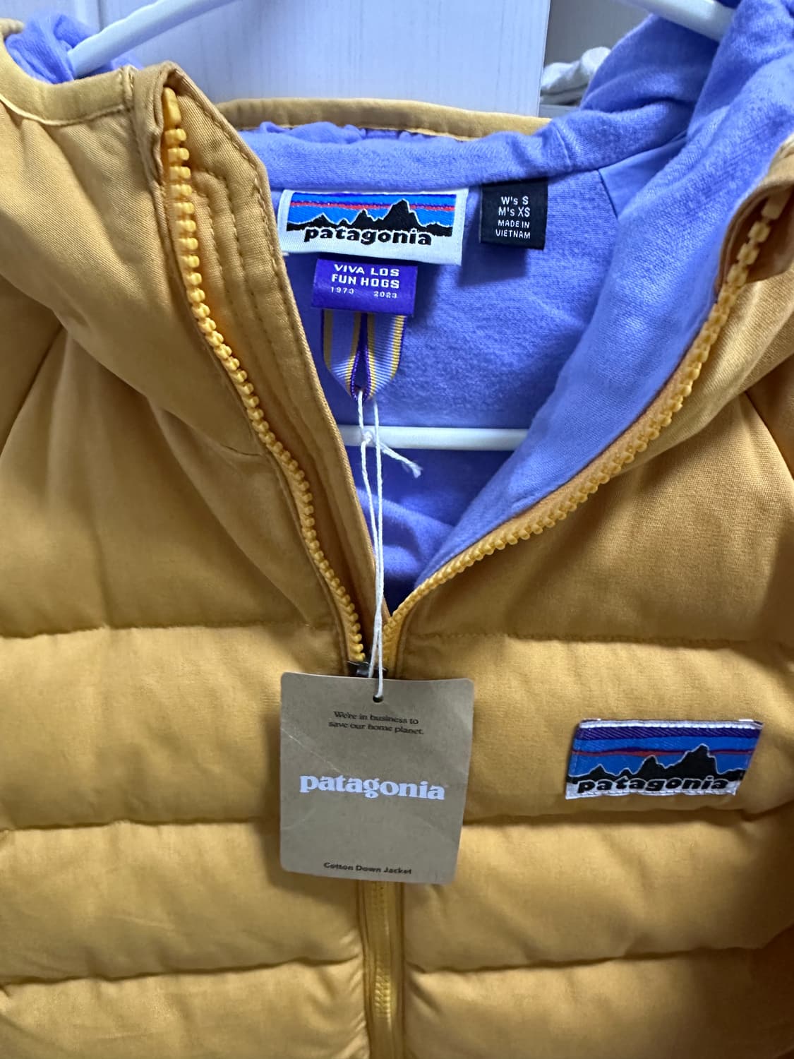 파타고니아 50주년 코튼 다운 자켓 드라이드 망고XS새상품 상품이미지5