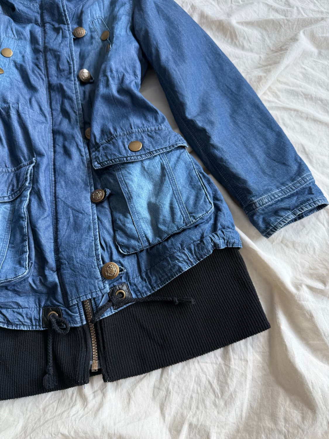 오네갸루 갸루 와투케 2000‘s 데님 원피스 집업 자켓 상품이미지4