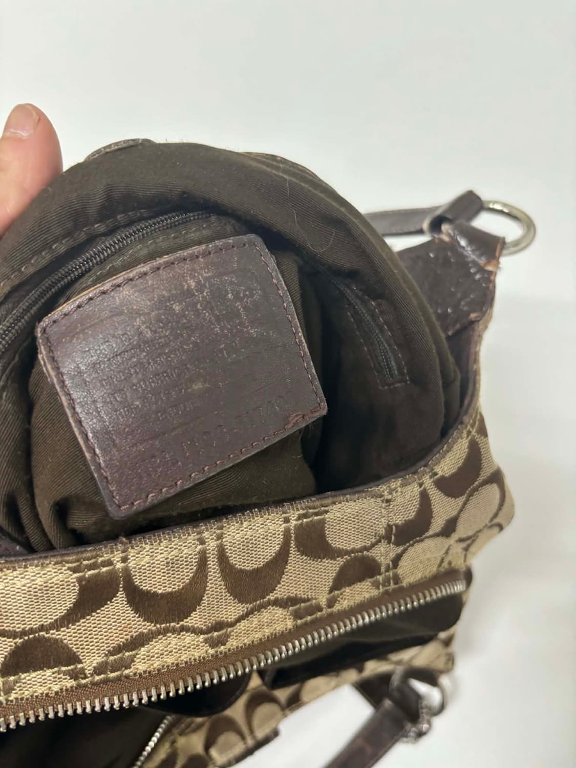 코치 빅버클 시그니처 캔버스 호보 숄더백 토트백 상품이미지6