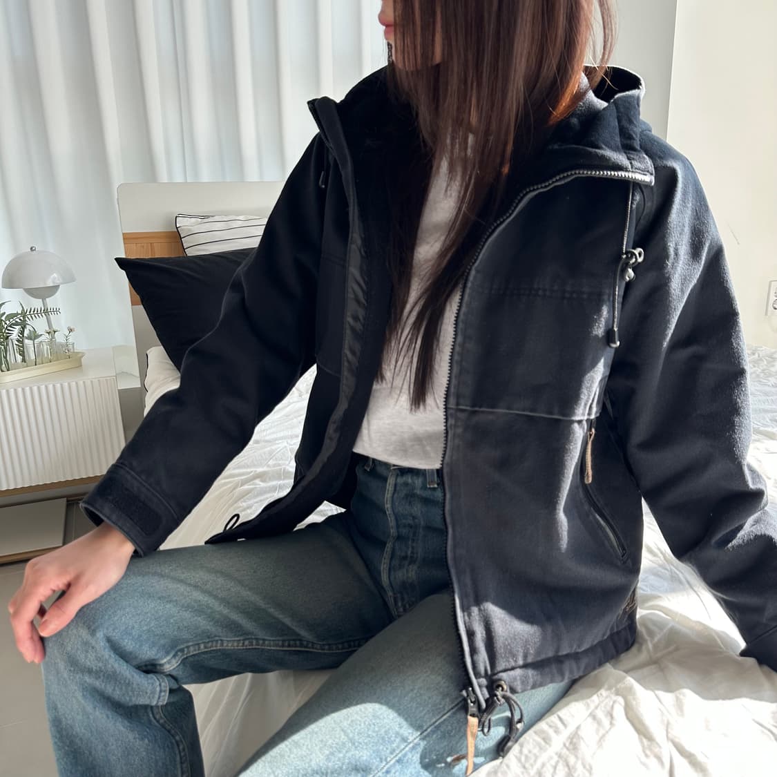 버버리 블루라벨 burberry 로고 후드 자켓 상품이미지1