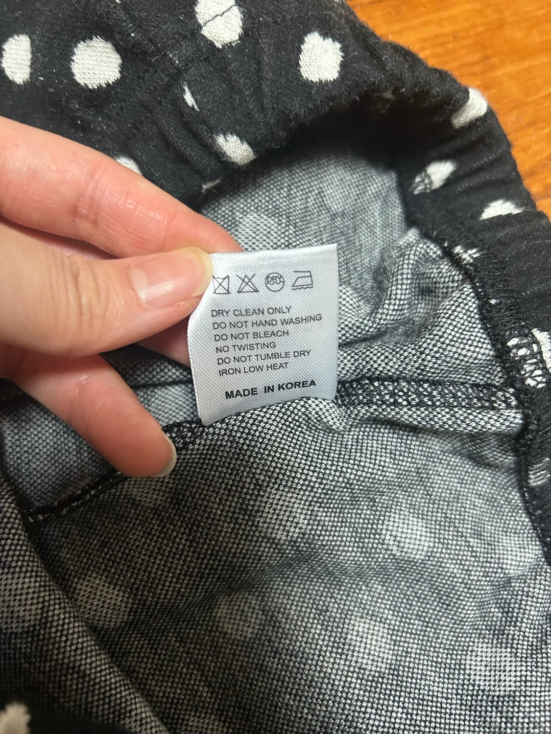 도트 패턴 부츠컷 밴딩 팬츠 상품이미지3