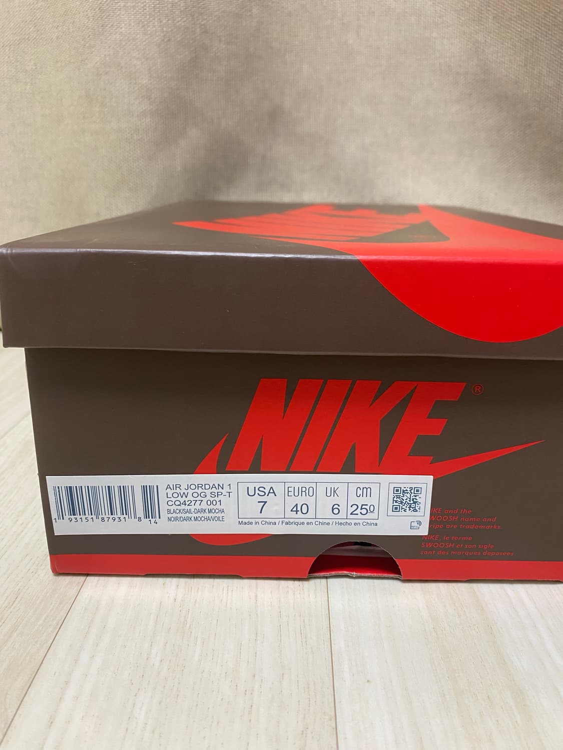 [250] 조던 1 x 트래비스 스캇 레트로 로우 OG SP 모카 상품이미지3