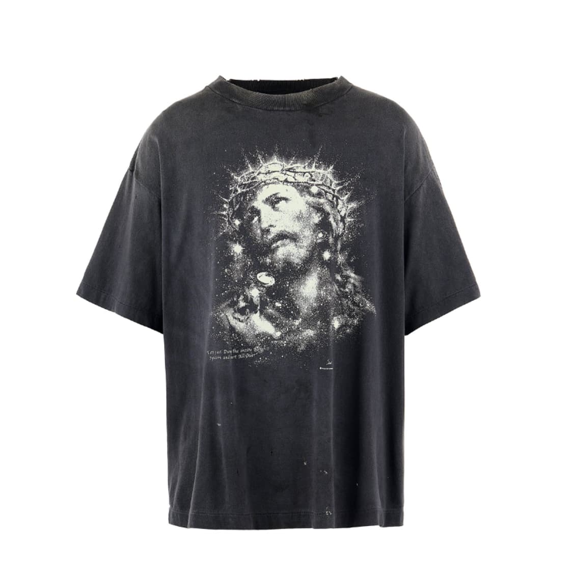 [새상품/XXL] 세인트미카엘 지저스 예수님 반팔 티셔츠 블랙 상품이미지1