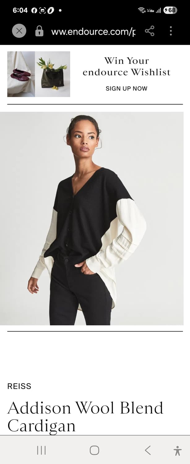 REISS 애디슨 울+실크블렌드 가디건F 상품이미지1