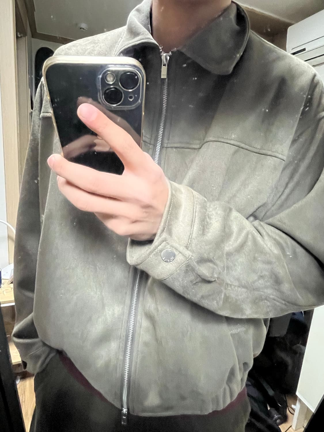 스웨이드 블루종 L 상품이미지3