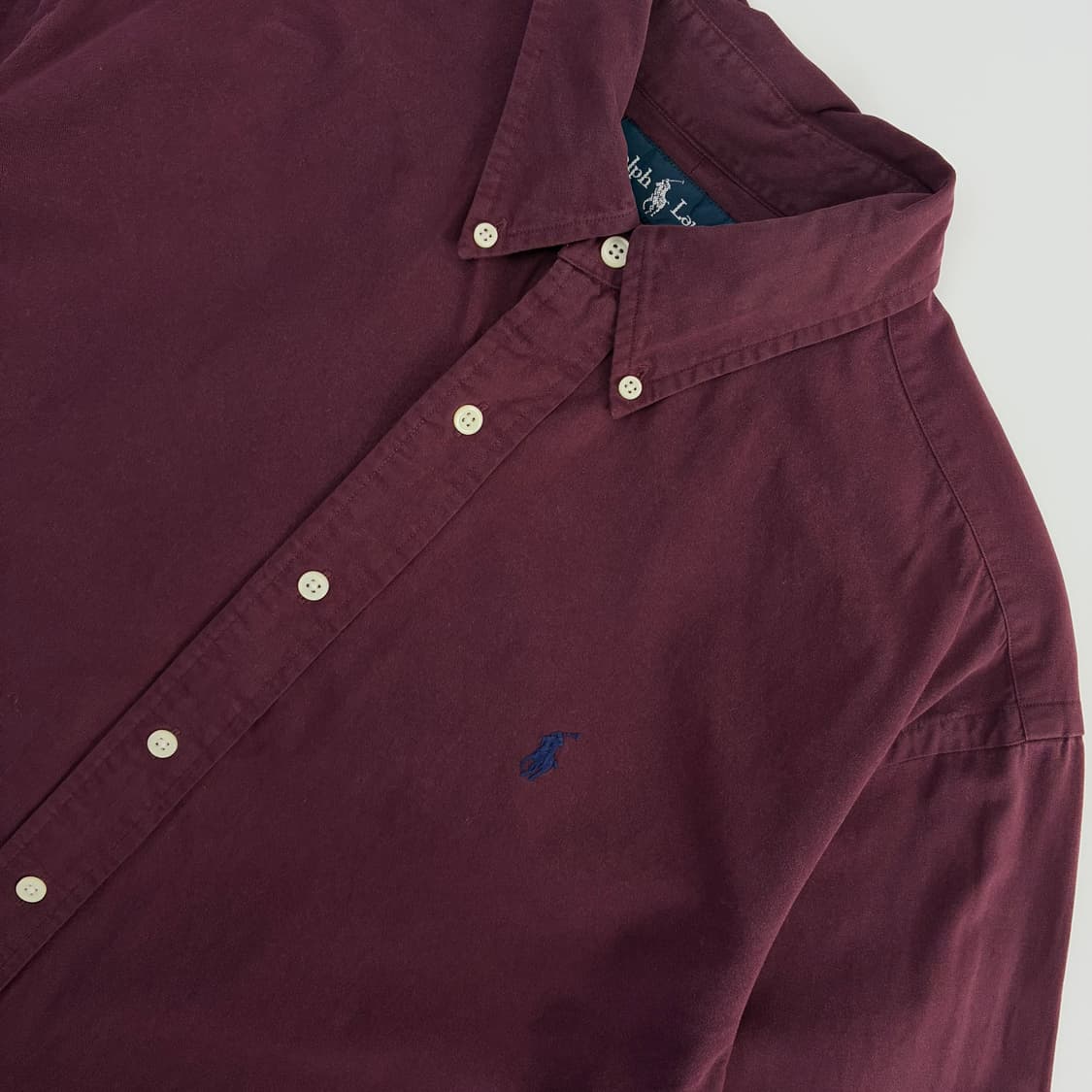 Polo  폴로 랄프로렌 자수 코튼 버건디 셔츠 상품이미지3