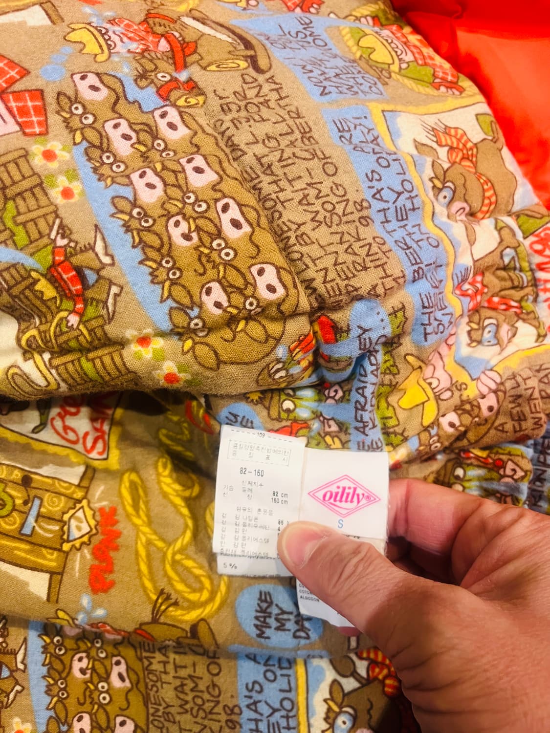 오일릴리 카툰 라이닝 후드 점퍼 상품이미지5