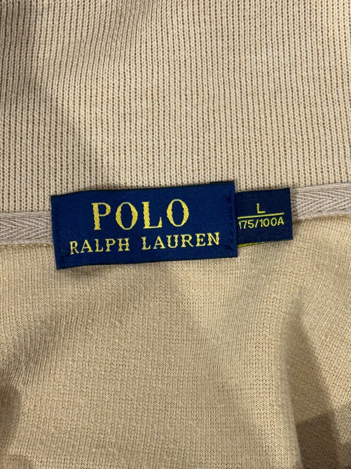 폴로 랄프 로렌 신형 베이지 니트 반집업 L 상품이미지7