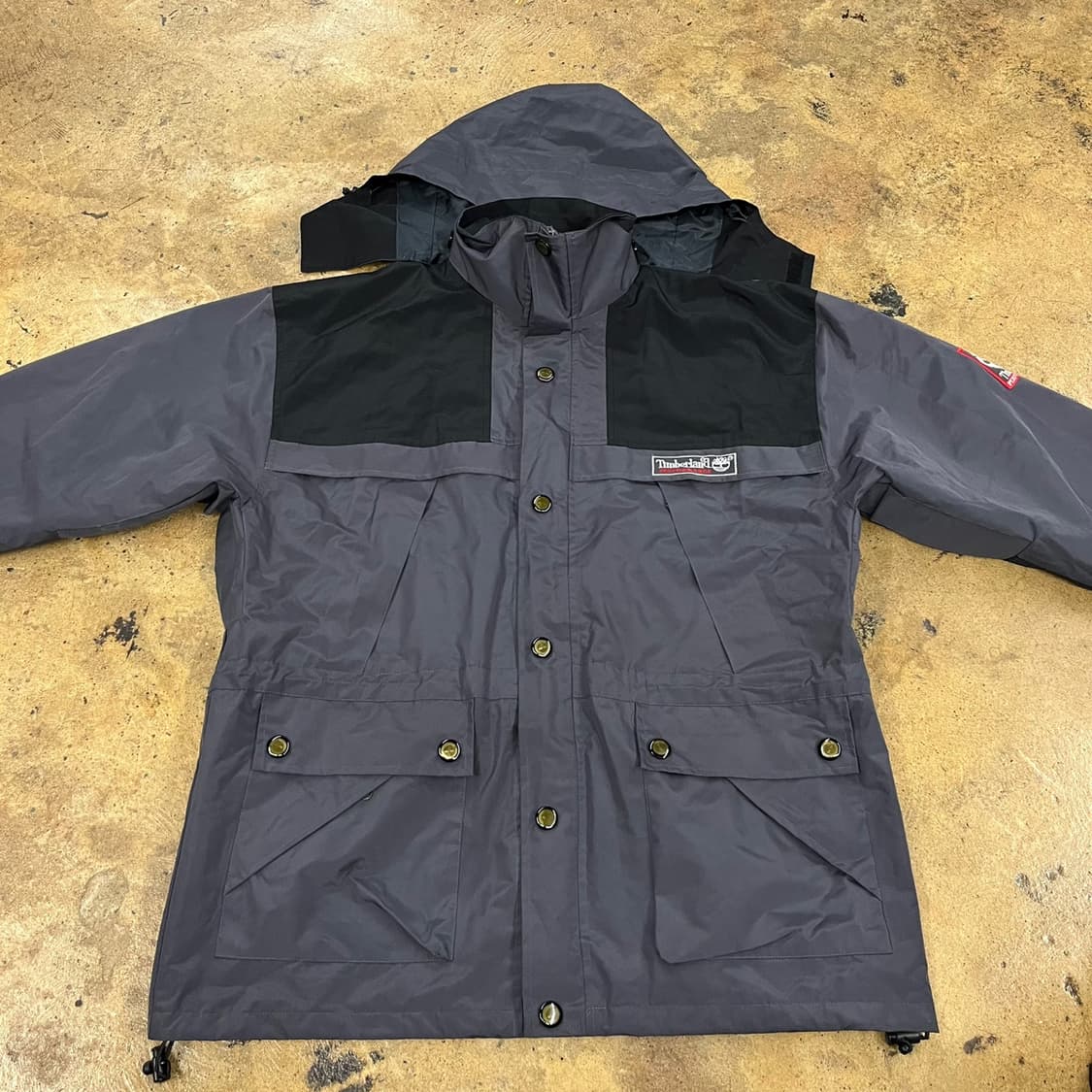 [정품/M] 팀버랜드 고어텍스 바람막이 자켓 그레이 블랙 b19 상품이미지3
