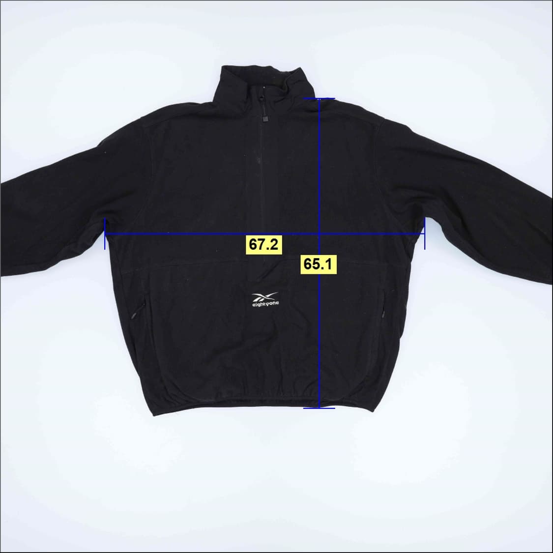 [M] 리복 후리스 블랙 반집업 0115H1 상품이미지6