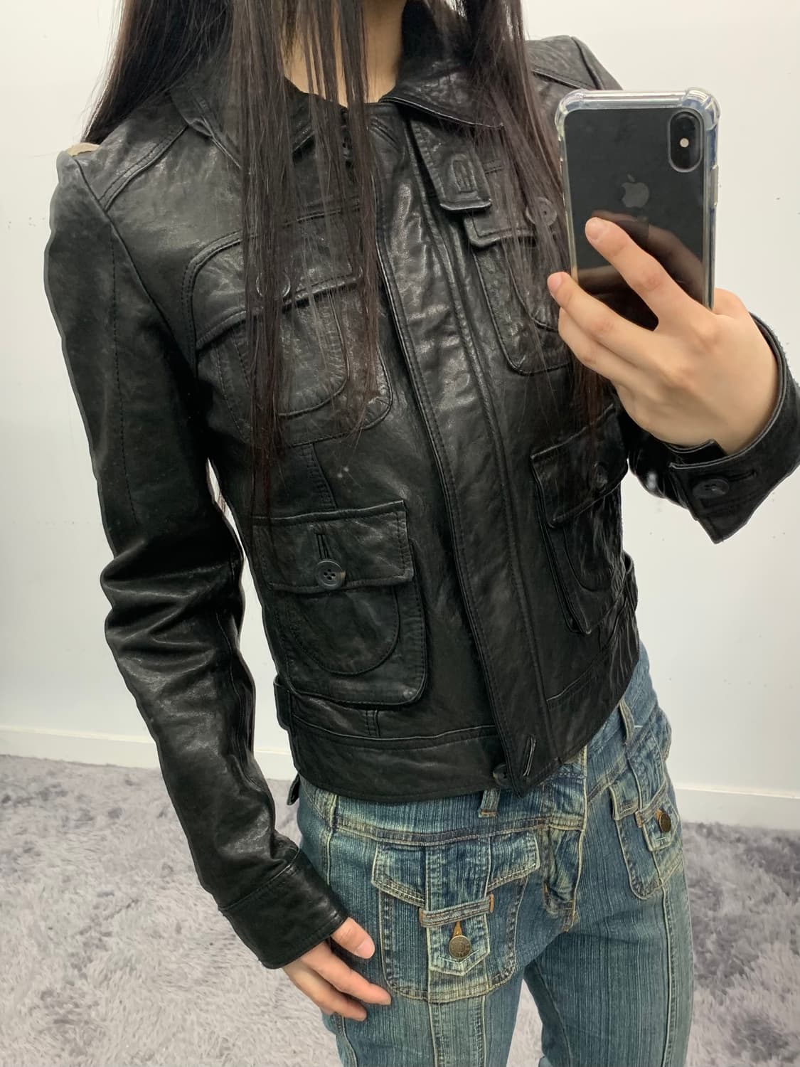 Thursday island 램스킨 3D포켓 자켓 상품이미지2