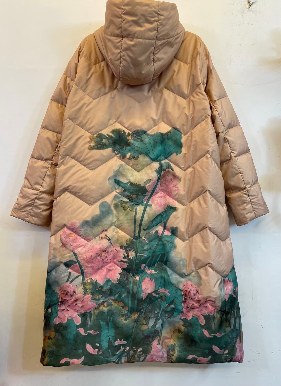 수입 플라워 오리털 덕다운롱패딩 여성롱패딩 꽃무늬패딩점퍼:) 하객룩연말룩 상품이미지7