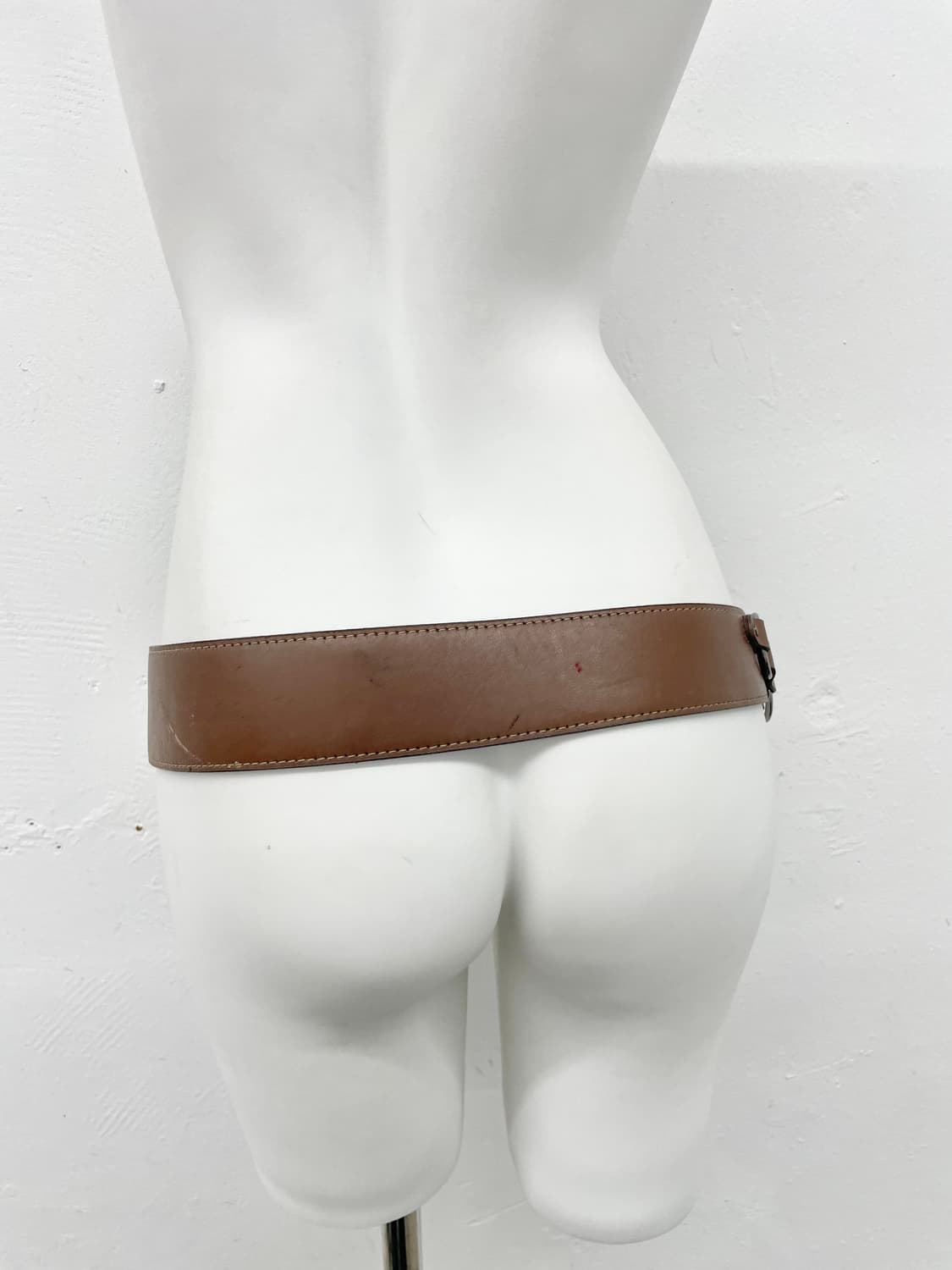 브라운 체인 와이드 버클 벨트 상품이미지4