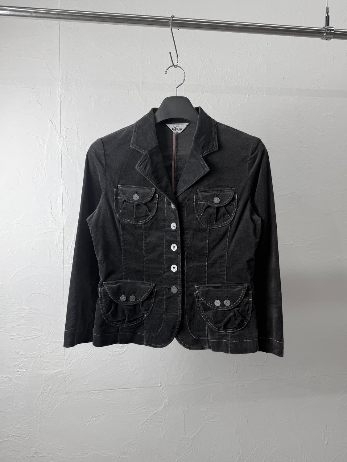 Aim 멀티 포켓 벨벳 자켓 상품이미지1