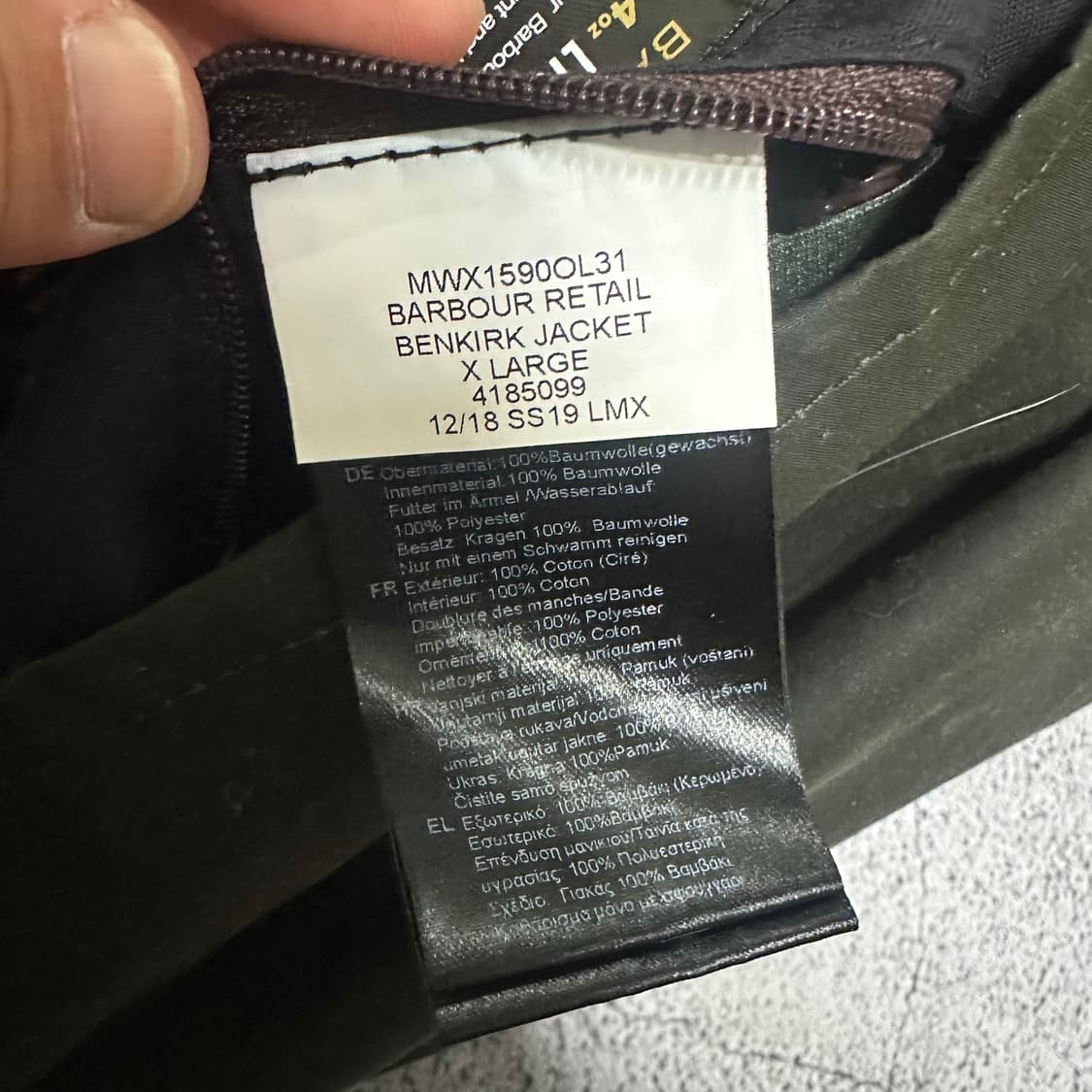 ✨ (바배) 바버 왁스 자켓 상품이미지5