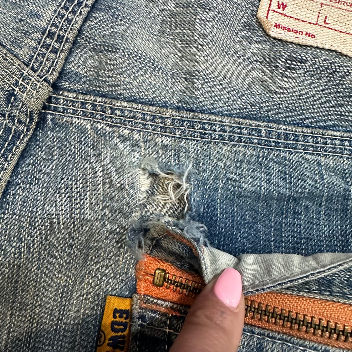 에드윈 XVS403 라이트블루 빈티지 데님 팬츠(32) 상품이미지9