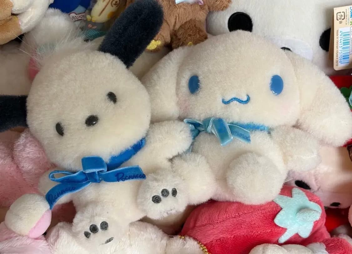 일괄) 산리오 포차코 시나모롤 고전버전 인형 키링 상품이미지1