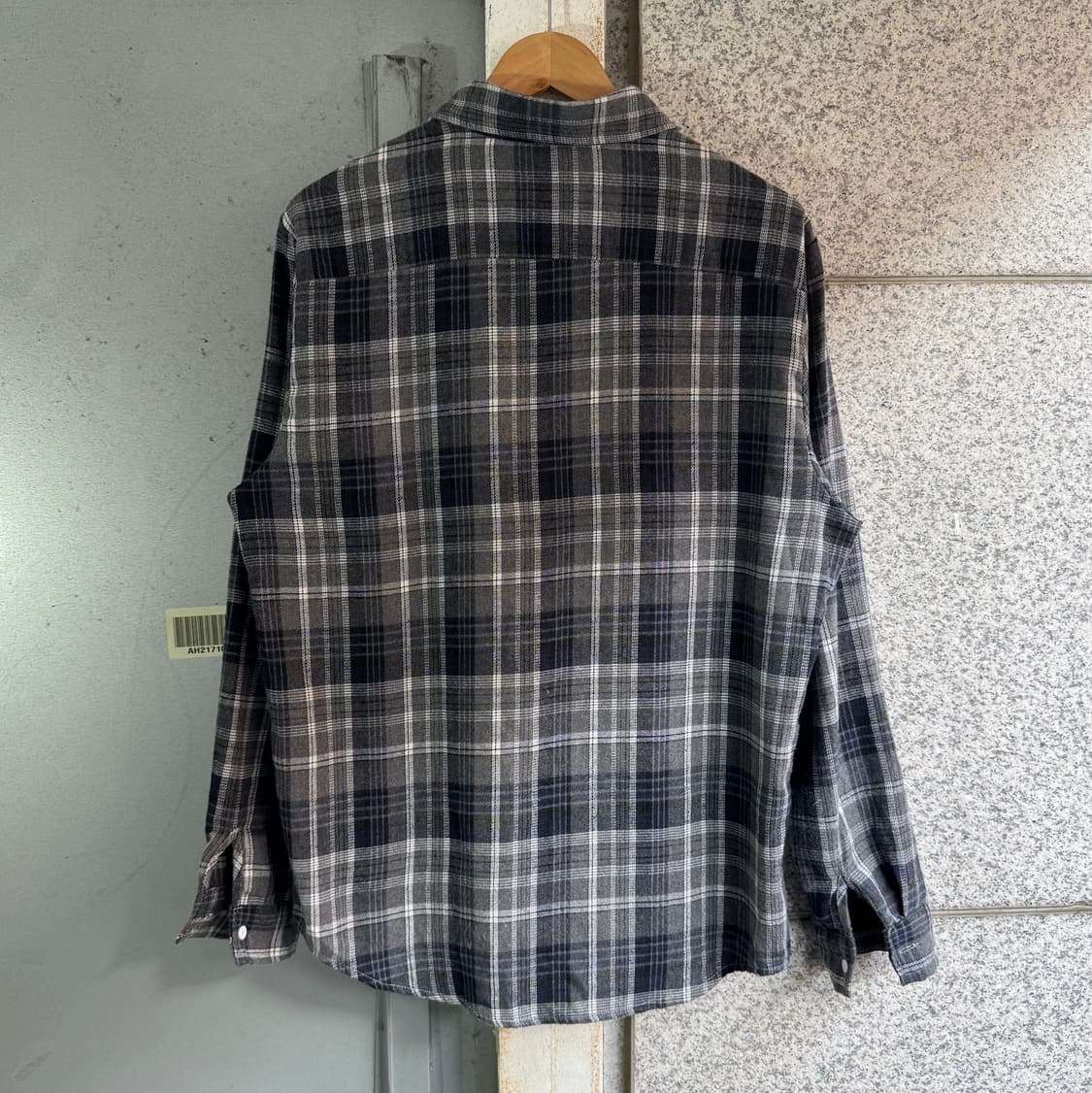 VTG 블랙 체크 패턴 셔츠 상품이미지3