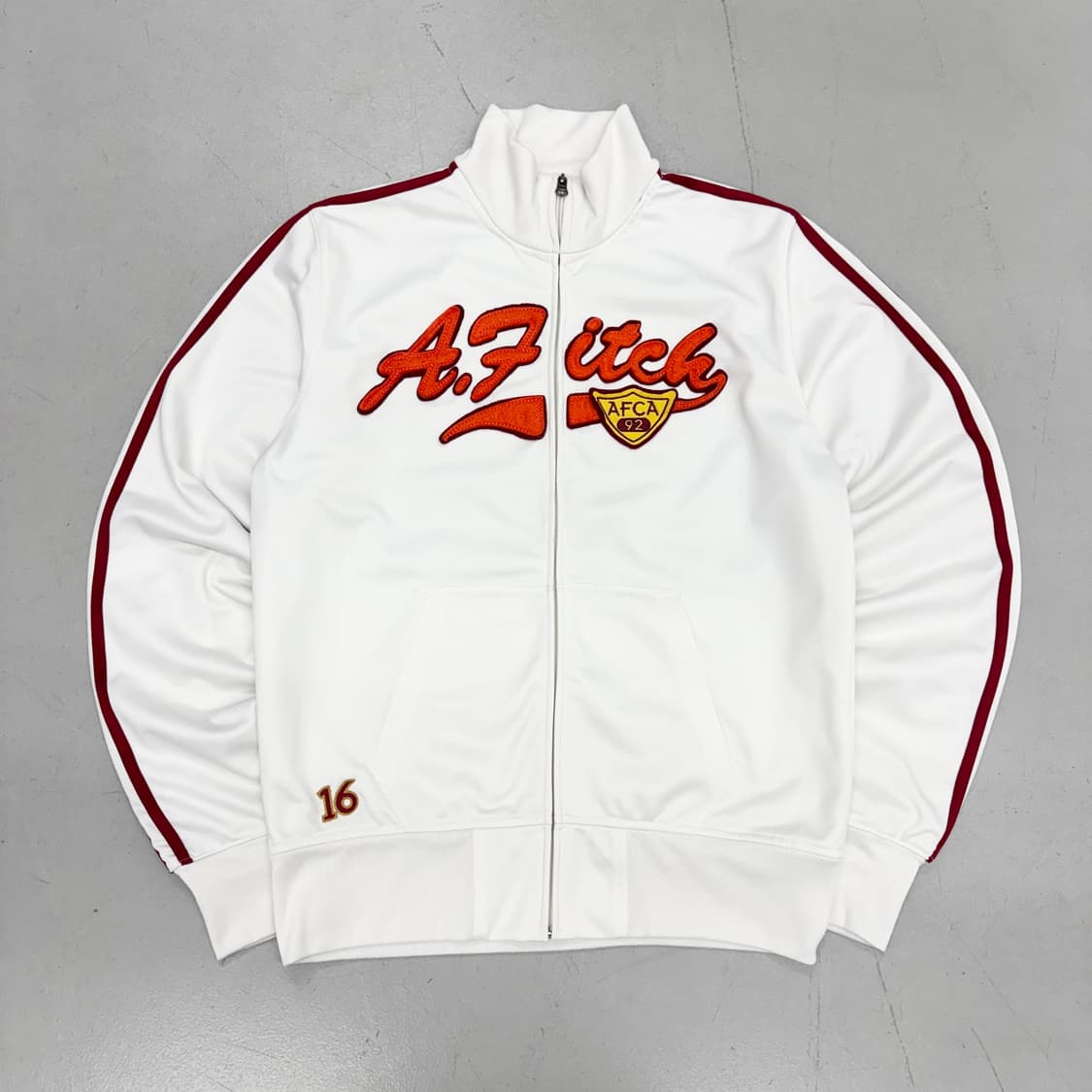 아베크롬비 Y2K 아치로고 트랙탑 져지 화이트 상품이미지2