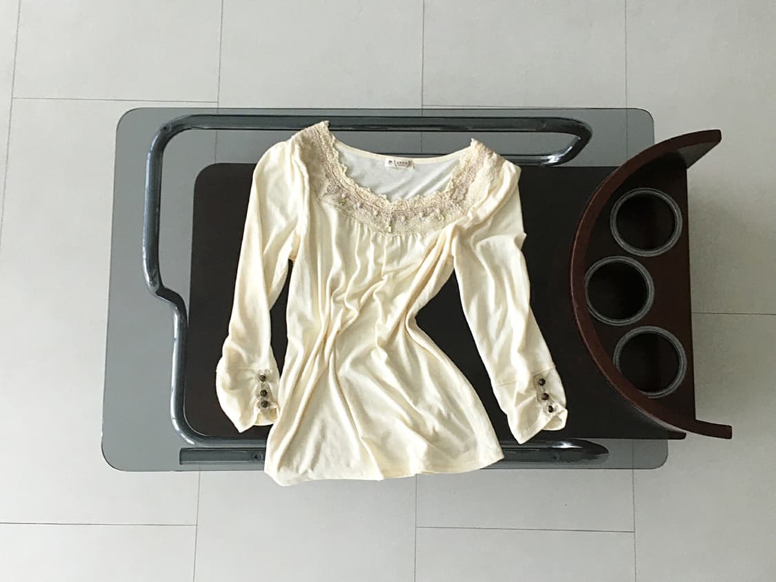 axes femme) lace pearl top 상품이미지1