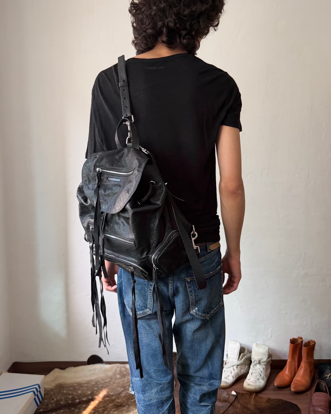 알렉산더 맥퀸 베지터블 레더 백팩 상품이미지2
