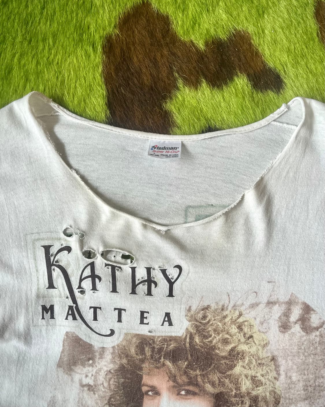 1990s KATHY MATTEA 1/2 USA Boro T-Shirt 상품이미지4