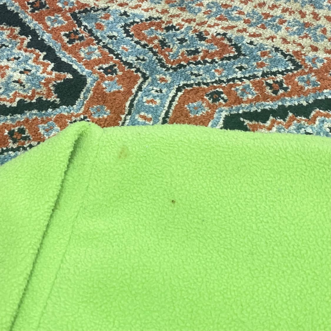 USA VTG 알래스카 자수 연두 플리스 집업자켓 여성S 상품이미지3