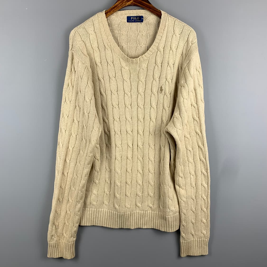 폴로 랄프로렌 신형 베이지 꽈배기 니트 상품이미지2