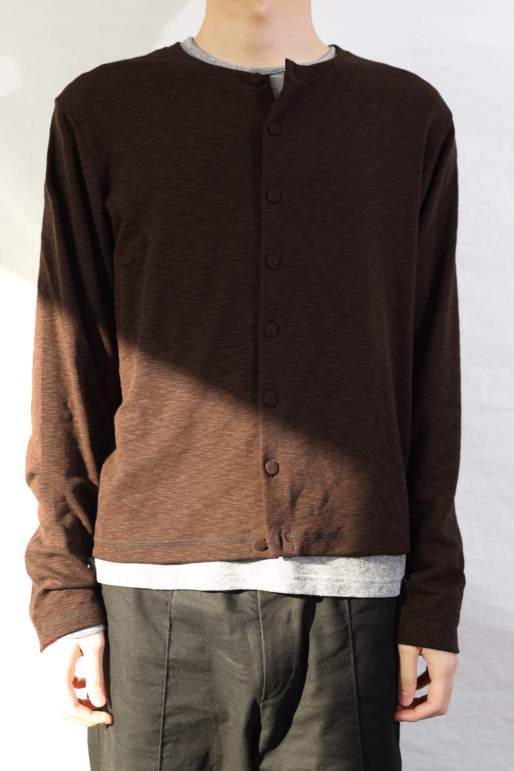 LES henn cardigan brown 상품이미지1