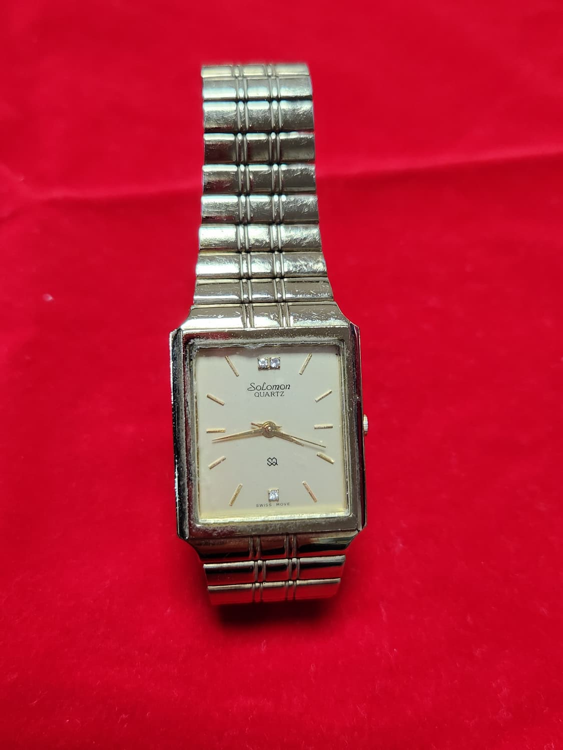 빈티지 Solomon 쿼츠 사각 시계 상품이미지1