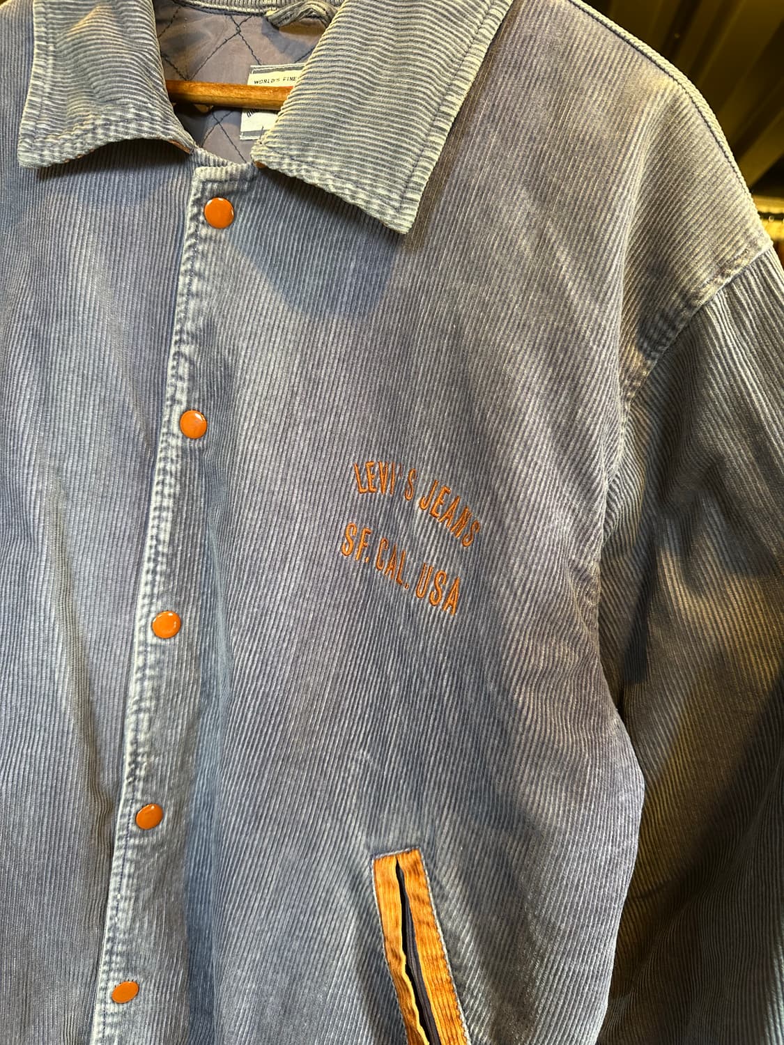 90s 리바이스 페이드 코듀로이 바시티 자켓 상품이미지4