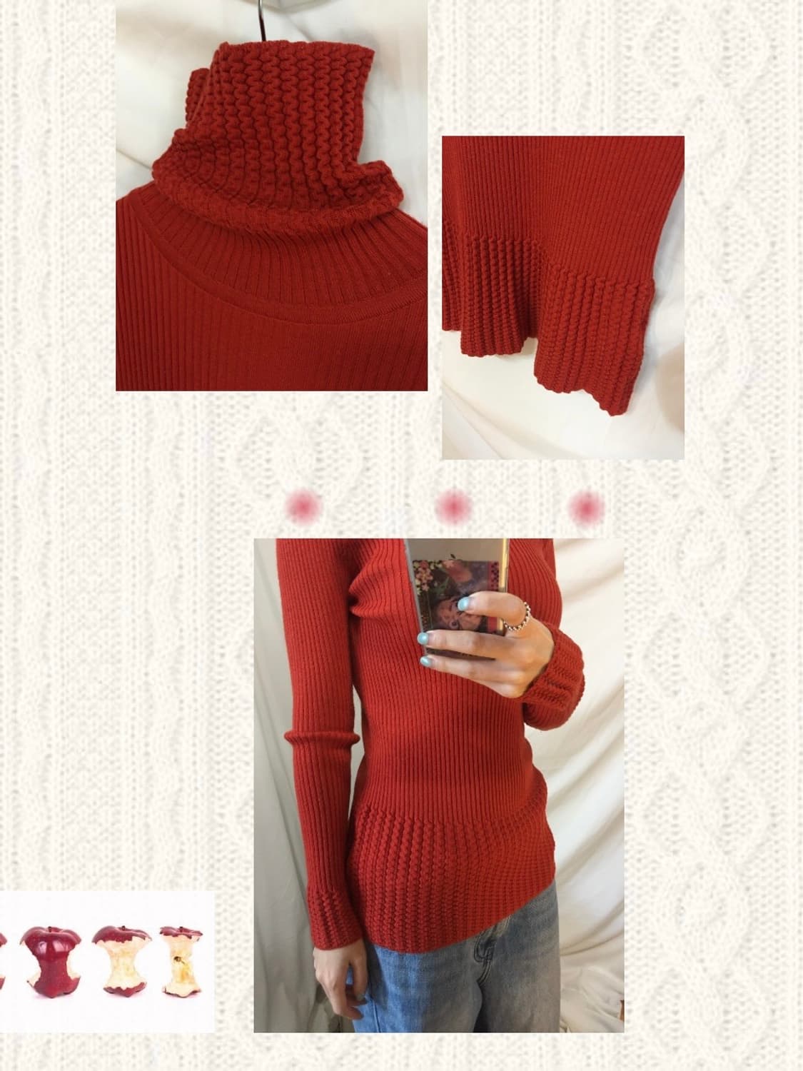 골지 디테일 목폴라 상품이미지1