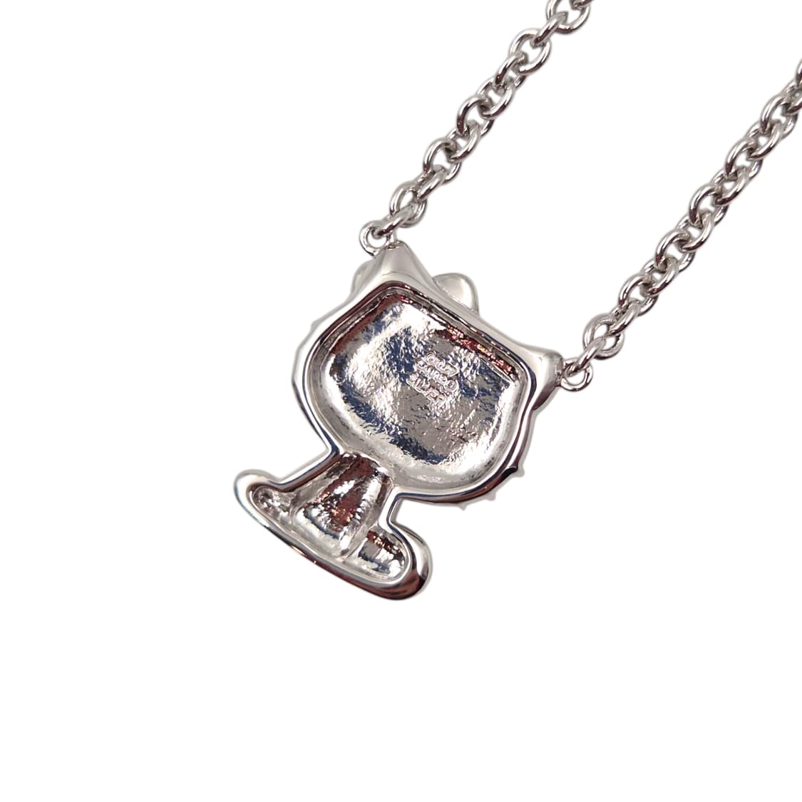 08s 레어 실버 925 키티 파베 목걸이 상품이미지5