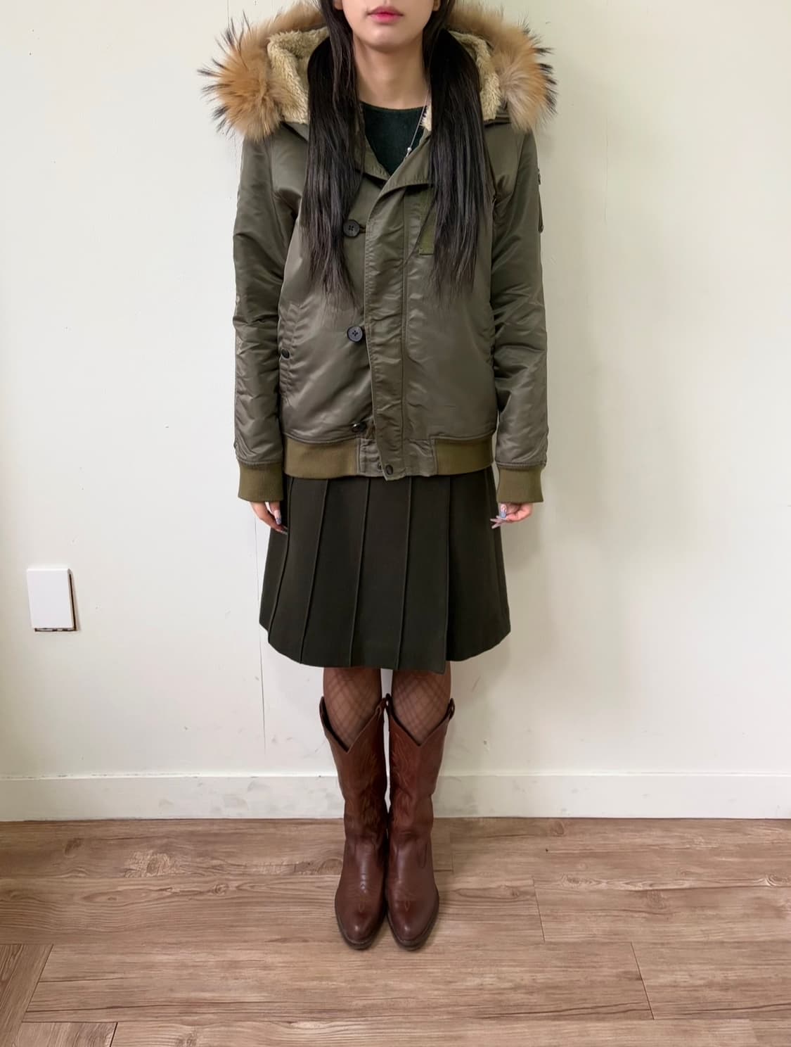 STUDIOUS 라쿤 퍼 야상 상품이미지7