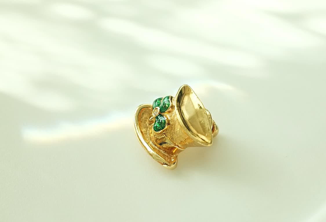 1990s AVON 세잎 클로버 빈티지 핀 브로치 상품이미지2