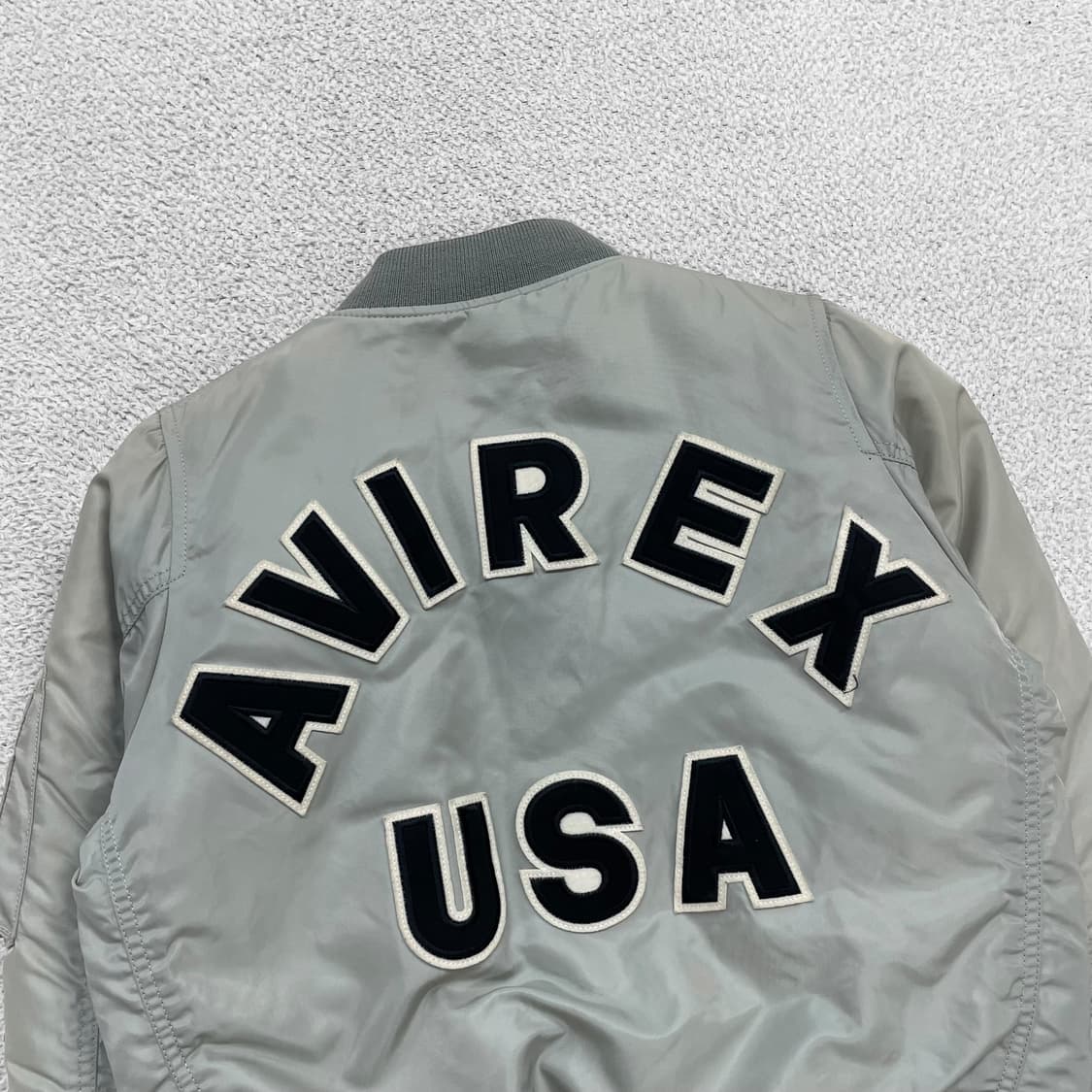 아비렉스 Avirex USA MA-1 자켓 실버 상품이미지3