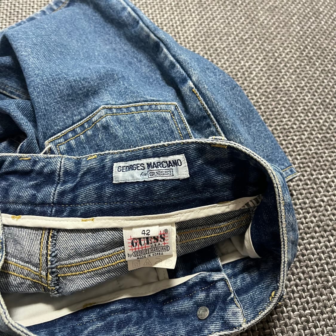 90s vintage guess 청치마 짧치 상품이미지5
