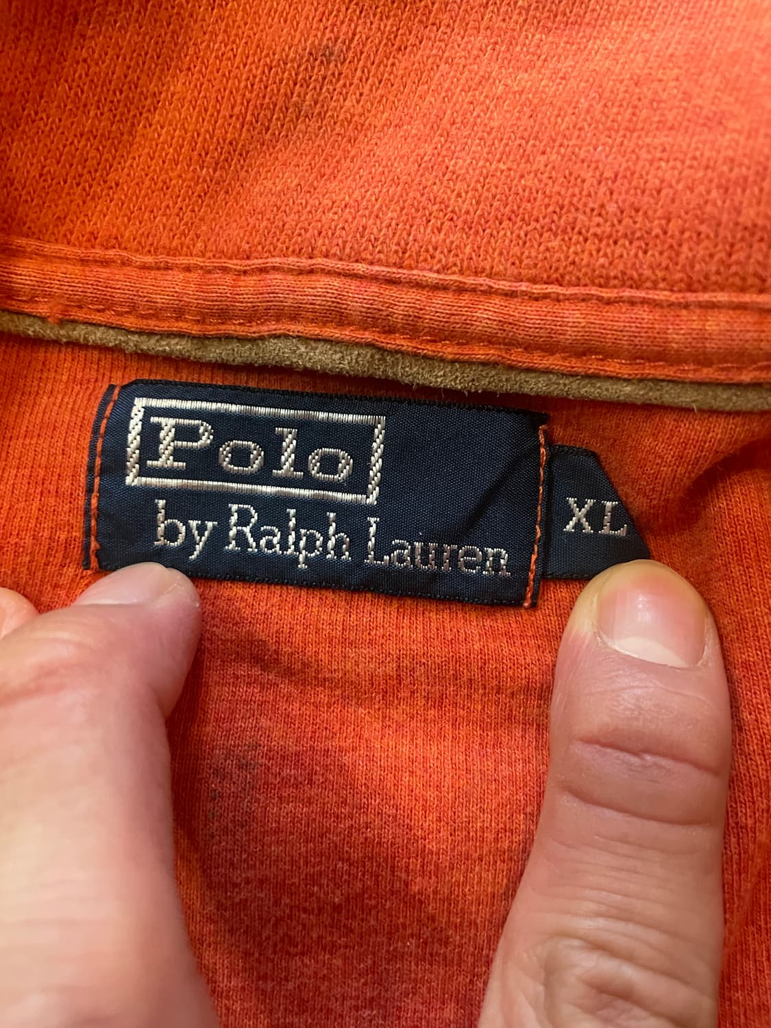 폴로 오렌지 반집업 니트 XL 상품이미지4
